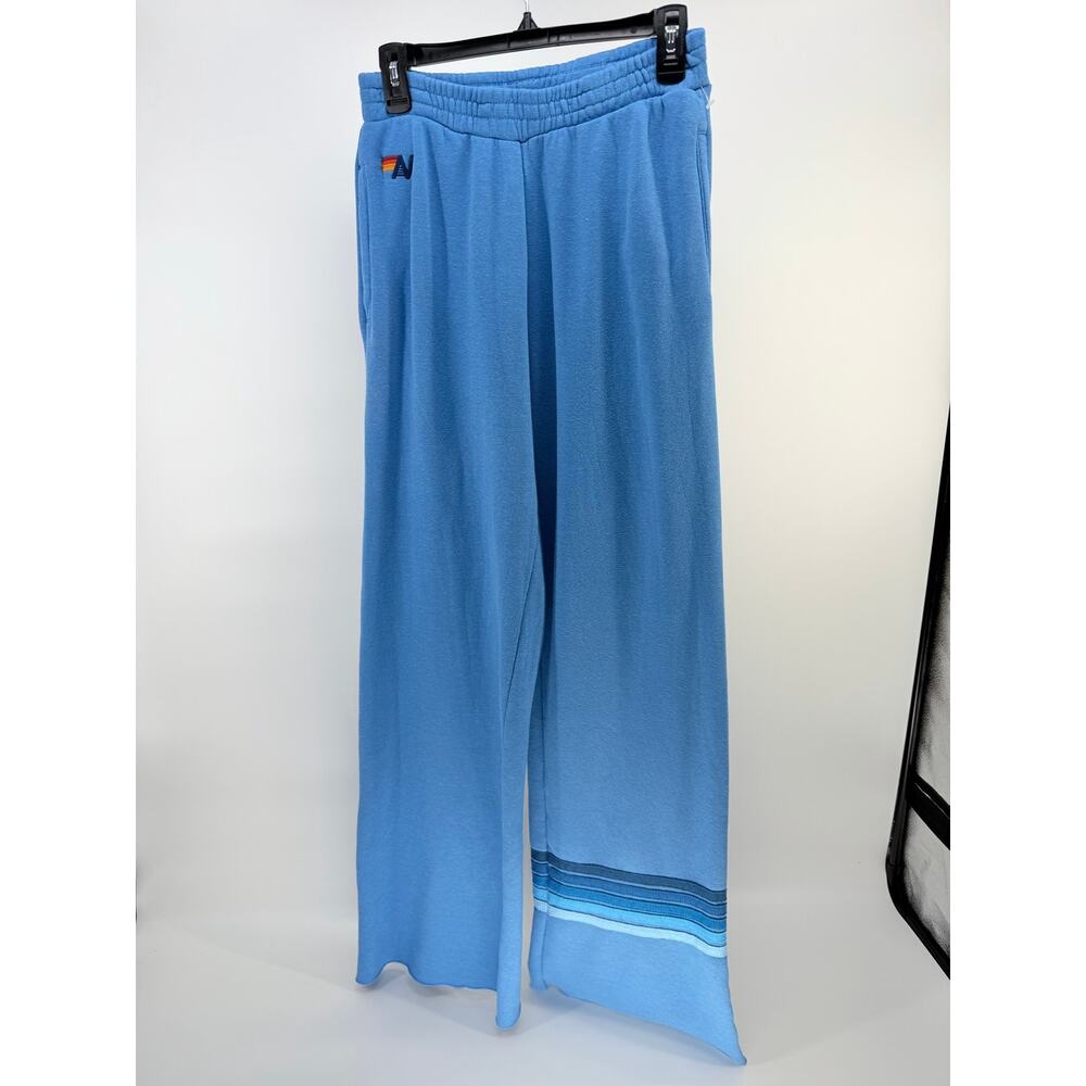Aviator Nation Rugby Stitch Wide Leg Sweatpants - Picture 4 of 12